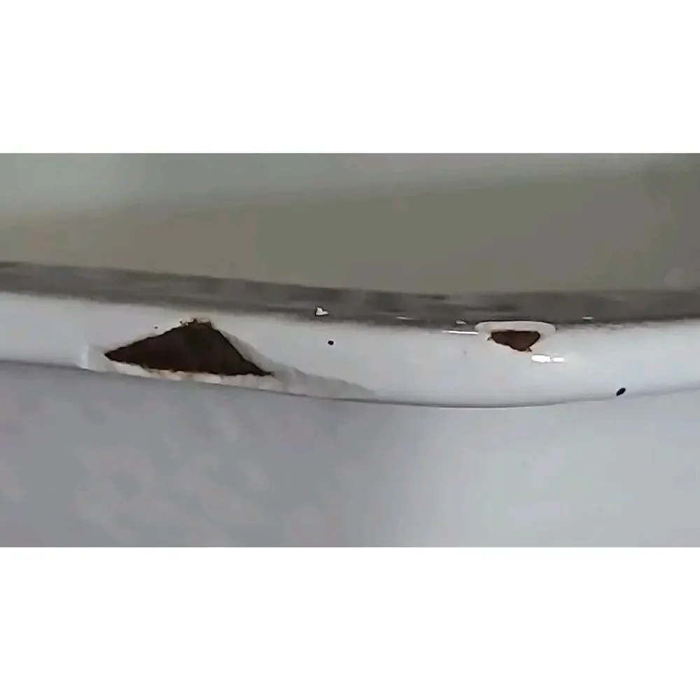 Vintage Klafrestrom Iron Made In‎ Sweden Brown & White Enameled Cast Iron Dish